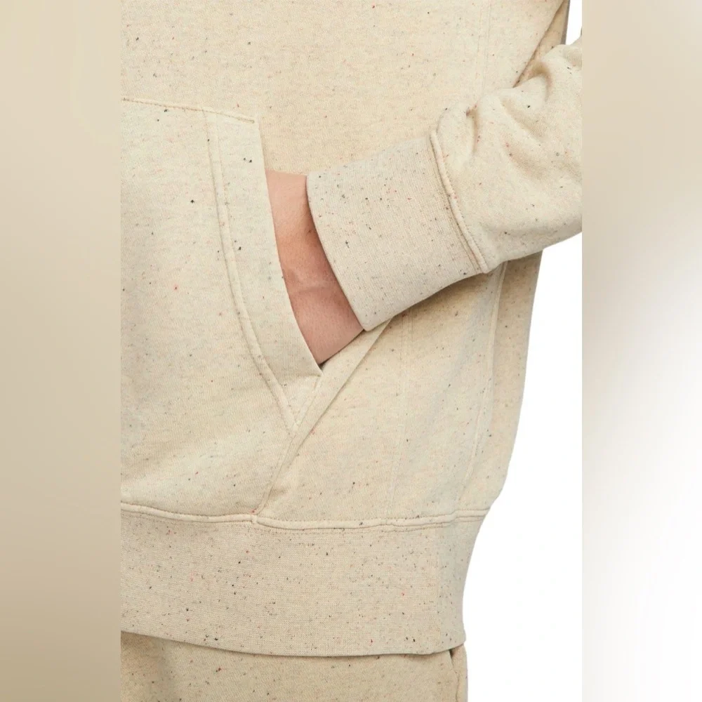 The item shown is a Nike Speckled Beige Hoodie and Pants set in a size Large
